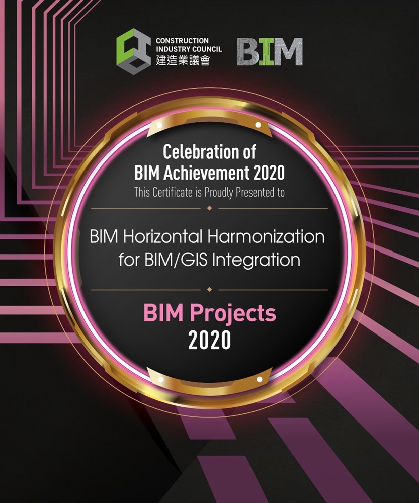 BIM Horizontal Harmonization for BIM/GIS Integration – Celebration of BIM Achievement 2020 – Winner of BIM Projects 2020