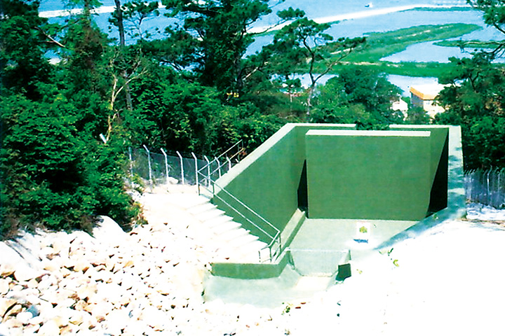 A check dam protecting Nam Chung Tsuen, Tai O