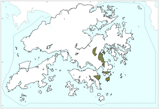 The eastern Hong Kong Island and eastern Kowloon, Sai Kung area, Silverstrand Bay and Tseung Kwan O.