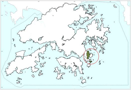 The south of Siu Chung Lam Wan on the Clear Water Bay Peninsula.