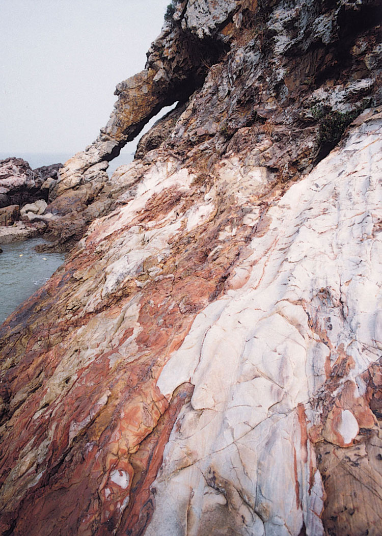 Fine-grained sandstone, siltstone and sandy siltstone of the Tai O Formation, west of Tai O, Lantau Island