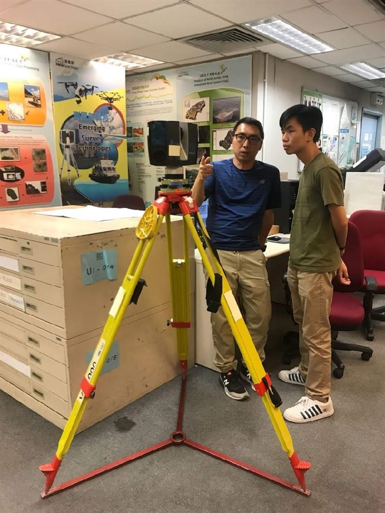 Student learned how to use the surveying tools under mentor’s guidance.